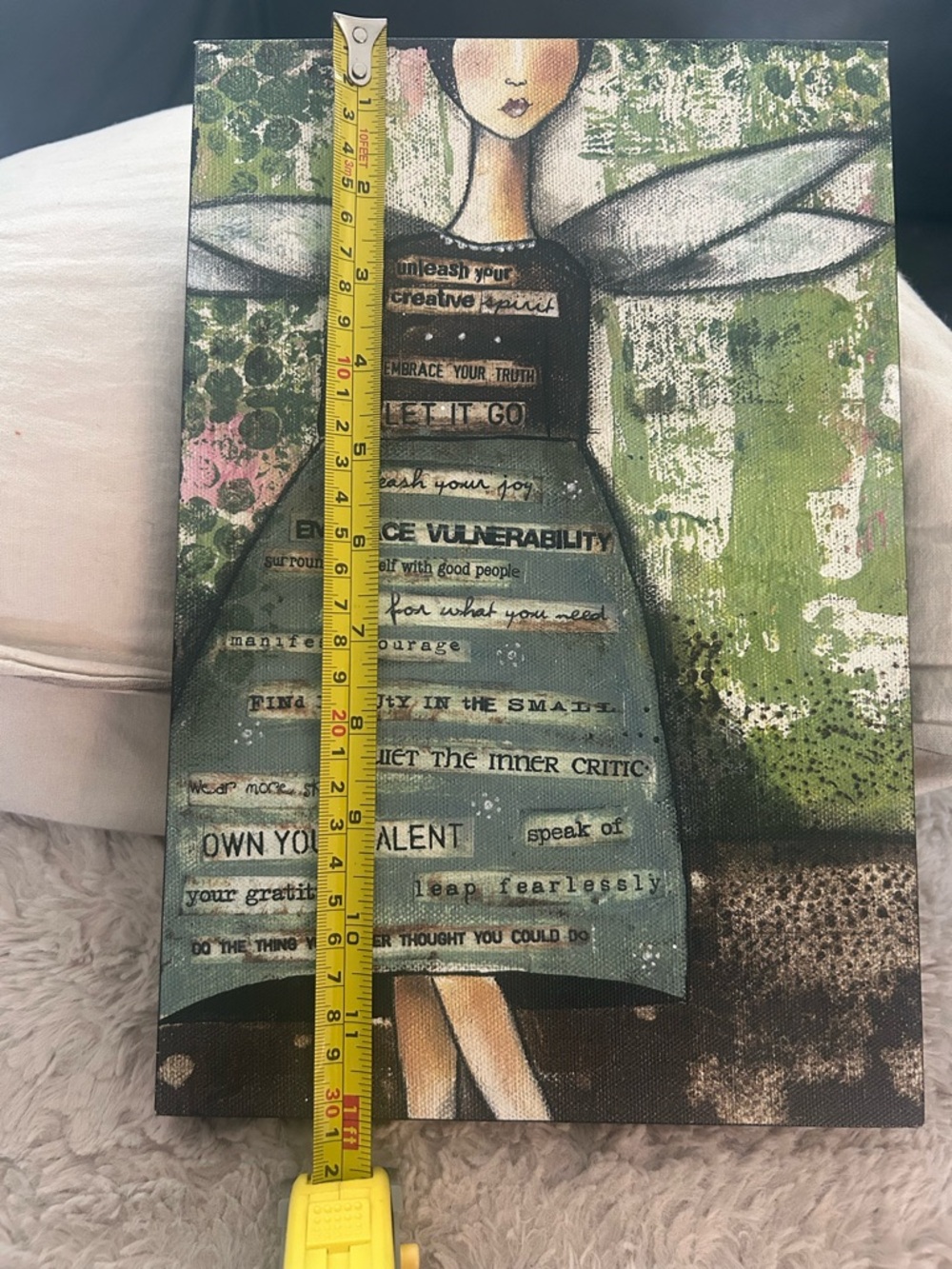 The Kelly Rae Roberts Mixed Media Inspirational Art Plaque 12x8 - Picture 5 of 7